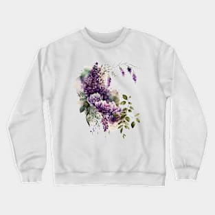 Delicate Purple and Cream Bouquet Crewneck Sweatshirt